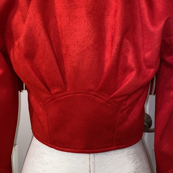 Anthropologie Pilcro Suede Fringe Moto Jacket size XXS NWT - Picture 10 of 16